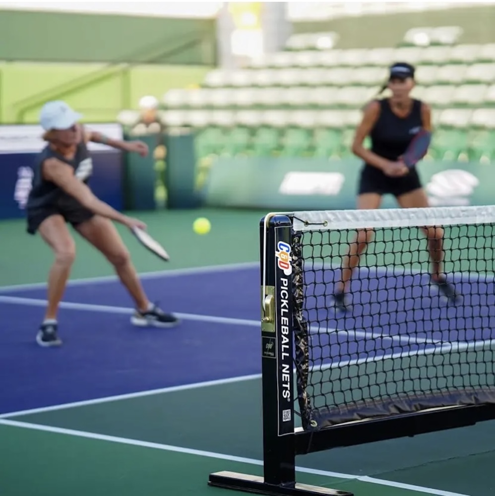 C&D Flat Based Championship Pickleball Net 15 Flat based championship net at competitive play