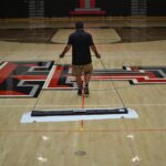 Courtclean 6' Damp Mop for Gym Floors - In Use