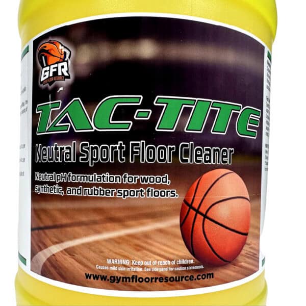 Tac-Tite Sports Floor Cleaner- Neutral PH Balance for Wood, Synthetic, and Rubber gym floors