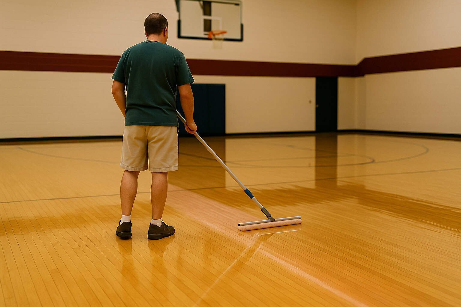 Monthly & Seasonal Hardwood Gym Floor Maintenance
